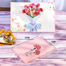 3D Pop-Up Mother's Day Card Carnation Bouquet