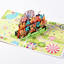 3D Happy Birthday Card Sky Wheel Paper Sculpture