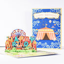 3D Happy Birthday Card Sky Wheel Paper Sculpture